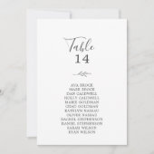 Numéro minimal de tableau gris feuille Cartes de t (Devant)