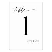 Numéro minimaliste de table moderne (Par défaut)