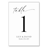 Numéro minimaliste de table moderne (Par défaut)