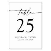 Numéro minimaliste de table moderne (Par défaut)