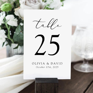 Numéro minimaliste de table moderne