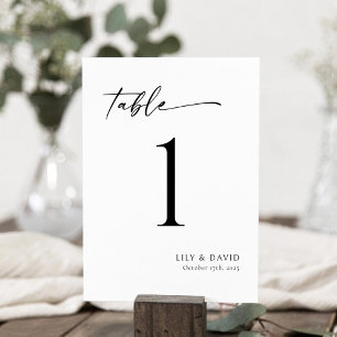 Numéro minimaliste de table moderne