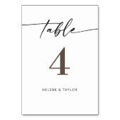 Numéro minimaliste de table moderne (Par défaut)