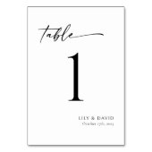 Numéro minimaliste de table moderne (Par défaut)