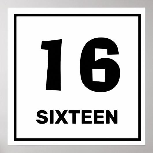 Numéro noir seize Poster (Devant)