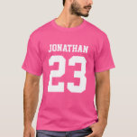 Numéro personnalisé Hommes Sport Jersey T-shirt<br><div class="desc">Créez votre propre maillot de football personnalisé T-shirt homme avec nom et numéro personnalisés. Un maillot de sport personnalisable cool, c'est une excellente idée cadeau pour les hommes. Ce sportswear à la mode pour hommes convient à tous les sports, y compris le football, le football, le volley, le baseball, le...</div>