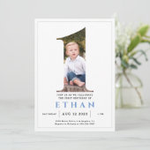 Numéro photo minimaliste 1 Invitation d'anniversai (Debout devant)