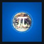 Numéro Pi sur Terre | Poster Math Blue<br><div class="desc">Conception du numéro Pi sur affiche. Idéal pour les étudiants,  les mathématiciens,  les professeurs de mathématiques/sciences,  les professeurs,  les chercheurs ou pour tous vos types de scientifiques là-bas pour la Journée Pi ! *** La couleur Arrière - plan peut être changée.</div>