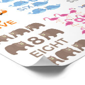 Numéro Poster animal 1 - 10 Enfants Pépinière Appr (Coin)