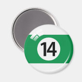 Numéro quatorze billard aimant frigo à billes (Recto/Verso)