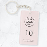 Numéro rose | Logo Business Property Room<br><div class="desc">A simple custom blush pink business matriplate dans un style moderne minimal which can be easily updated with your company logo room number and text. The perfect design for a hotel, motel, guest house, bed and breakfast hospitality setting or to label the keys in your office building. The pIf you...</div>