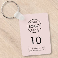 Numéro rose | Porte-clés de logo de propriété comm