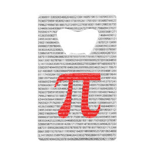Numéro rouge d'origine pi jour symbole mathématiqu
