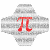 Numéro rouge d'origine pi jour symbole mathématiqu (Plat)