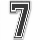 Numéro Sept 7 Sticker de police sport (Devant)