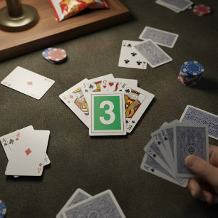 Numéro Trois Cartes à Jouer