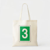 Numéro Trois Sac fourre-tout Blanc Et Vert (Devant)