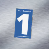 Numéro un aimant Carte de visite bleu profond (In Situ)