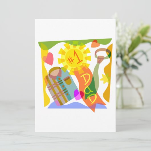 Numéro Un Papa Invitation (Debout devant)