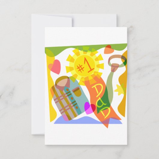 Numéro Un Papa Invitations (Devant)