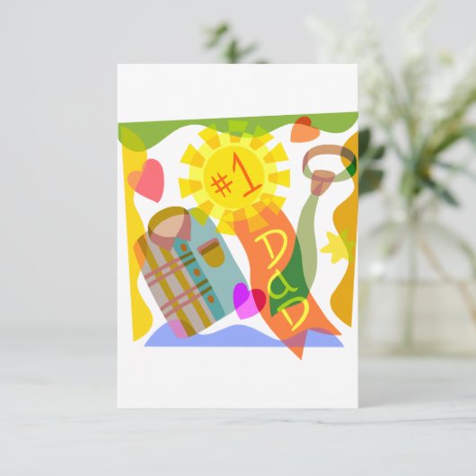 Numéro Un Papa Invitations (Debout devant)