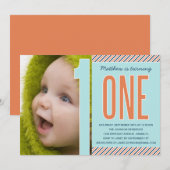 NUMÉRO UN | PREMIÈRE INVITATION D'ANNIVERSAIRE (Devant / Derrière)