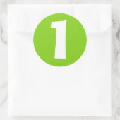 Numéro un Stickers vert rond grand par Janz (Sac)
