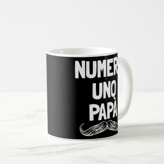 Numero Uno Papa Italiaans vaders nummer 1 Koffiemok (Voorkant rechts)