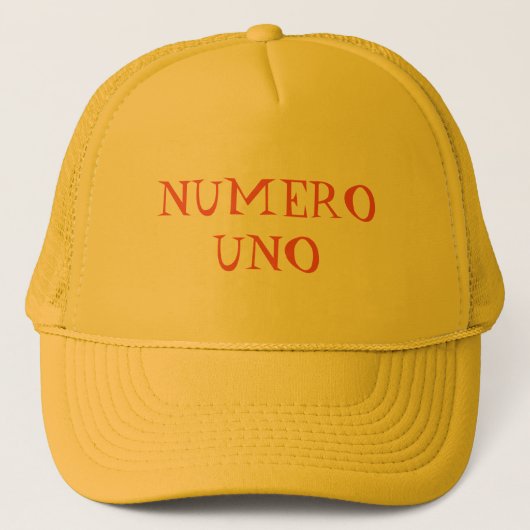 "NUMERO UNO" TRUCKER HOED TRUCKER PET (Voorkant)