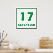 Numéro vert dix-sept Poster (Cuisine)