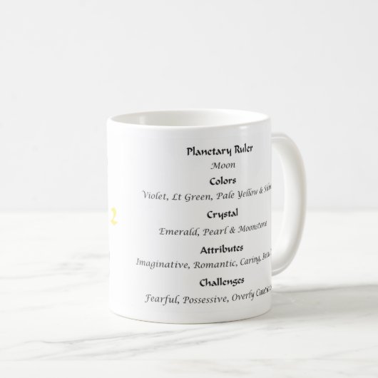 Numérologie 2 Mug (Devant droit)