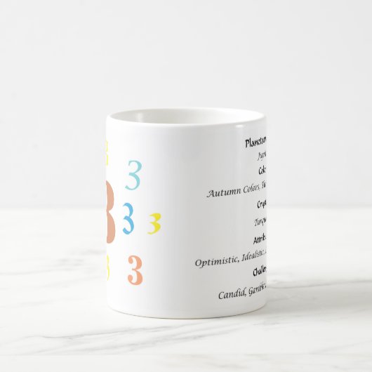 Numérologie 3 Mug (Centre)