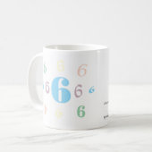 Numérologie 6 Mug (Devant gauche)