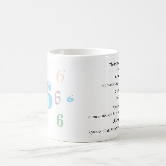 Numérologie 6 Mug (Centre)