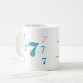 Numérologie 7 Mug (Devant gauche)