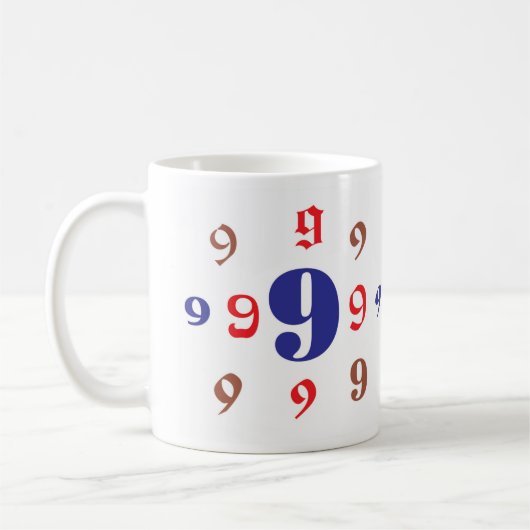 Numérologie 9 Mug (Gauche)