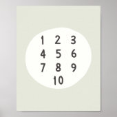 numéros 1 à 10 comptant Poster & Imprimés (Devant)