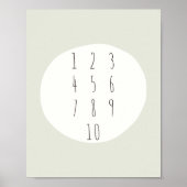 numéros 1 à 10. Poster et impression (Devant)