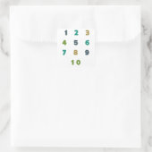 numéros 1 à 10. Stickers & Étiquettes (Sac)