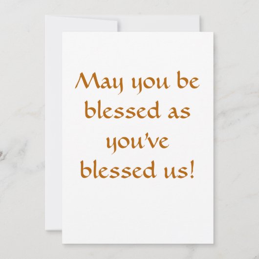 Numéros 6:24-26 Carte de remerciements plat (Dos)