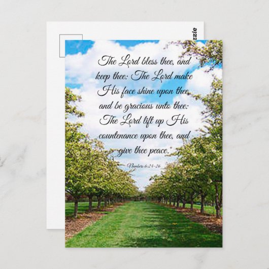 Numéros 6:24-26 carte postale (Devant / Derrière)