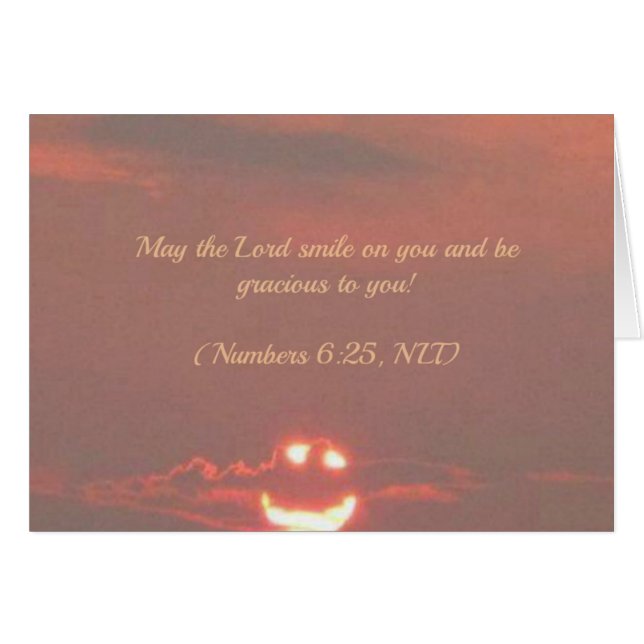 Numéros 6:25 Bénédiction/encouragement de la carte (Devant horizontal)