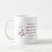 Numéros 6:25, Bible Verse Print, Mug (Gauche)