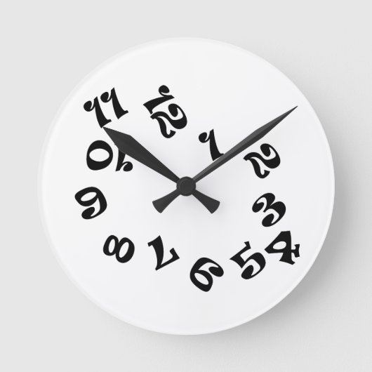 Numéros amusants Horloge murale (Recto)
