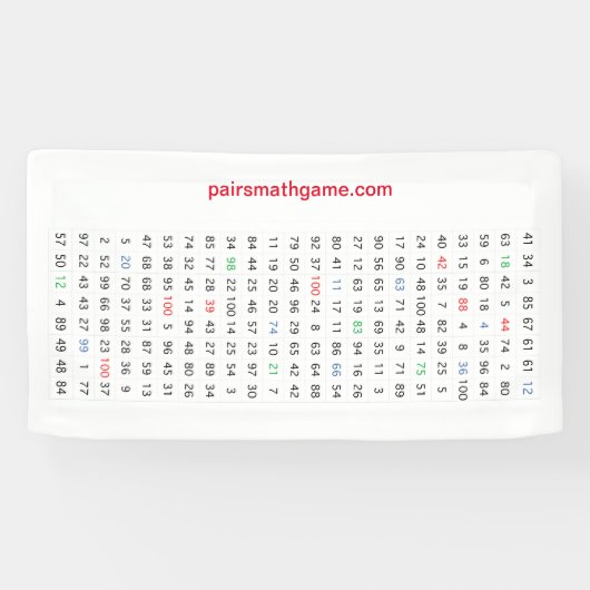 Numéros Bannière 1 mini (Horizontal)