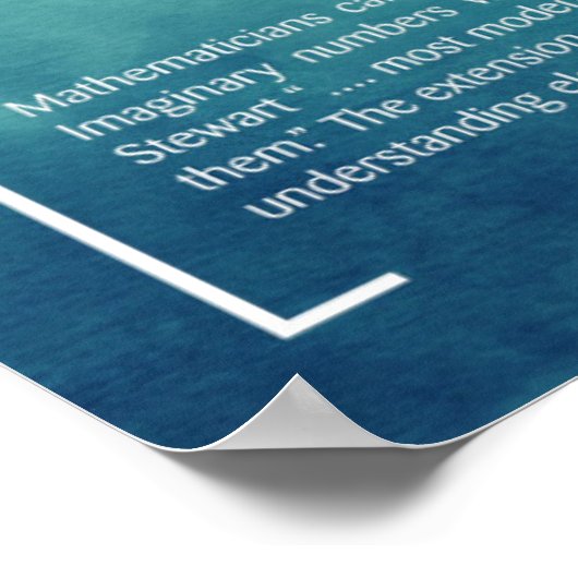 Numéros complexes - Poster mathématique (Coin)