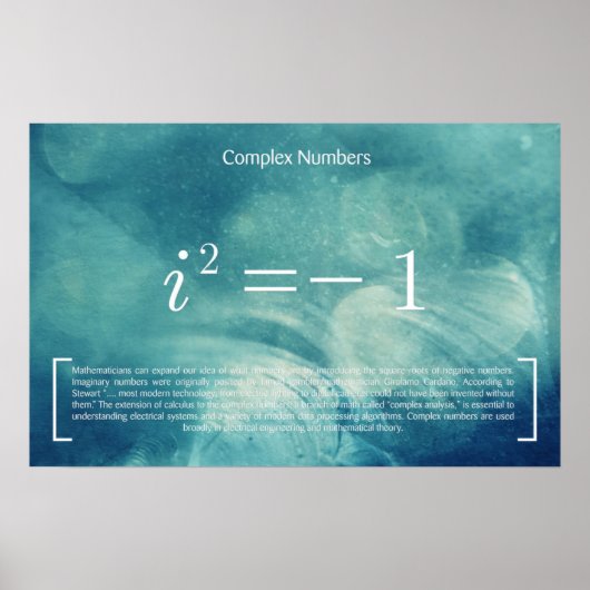 Numéros complexes - Poster mathématique (Devant)