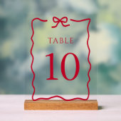 Numéros de la table de la mâchoire rouge Quinceañe (Neutre)