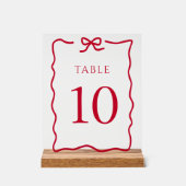 Numéros de la table de la mâchoire rouge Quinceañe (Recto)