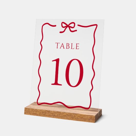 Numéros de la table de la mâchoire rouge Quinceañe (Angle)